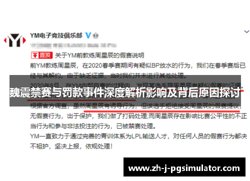 魏震禁赛与罚款事件深度解析影响及背后原因探讨 魏震禁赛与罚款事件深度解析影响及背后原因探讨